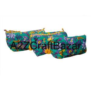 Bolsa de Maquillaje Acolchada de Algodón 100%, Diseño de Moda, Reutilizable, Ligera, Multifuncional, Ecológica, con Cierre de Cremallera, para Set de Bolsos - Product Image 6