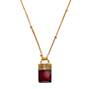 <b>Garnet</b> Facet <b>Pendant</b> 925 Sterling Silver Red <b>Garnet</b> <b>Pendant</b> Jewelry Handmade Gemstone <b>Pendant</b> with Chain - Product Image 1