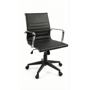 Chaise de bureau de direction moderne en similicuir Lena 2026 avec accoudoirs nickelés pour la vente en gros - Product Image 2