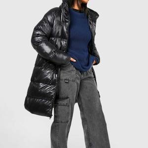 เสื้อแจ็คเก็ตพัฟเฟอร์สำหรับผู้หญิงฤดูหนาว อุ่นสบาย ระบายอากาศได้ดี กันลม บุด้วยขนเป็ดหนา มีฮู้ด - Product Image 6