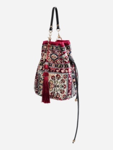 Bohemian <b>Carpet</b> Bucket <b>Bag</b> Kristin With Tassel Drawstring Closure Shoulder Strap Women's Retro Pattern Daily Use - Product Image 1