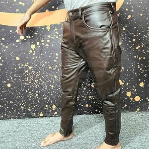 ออกแบบกางเกงหนังผู้ชายของคุณเอง ขายส่ง กางเกงหนังผู้ชายสไตล์โดดเด่น ผลิตตามสั่ง - Product Image 5