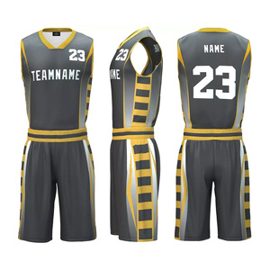 Maillot de basket-ball en polyester personnalisé respirant antibactérien évacuant l'humidité vêtements de basket-ball pour hommes équipe de club rapide grande taille - Product Image 1