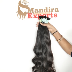 Venta al por mayor 100% Virgen India Onda de agua ondulada a granel Sin trama Cutícula alineada Extensiones de cabello humano - Product Image 5