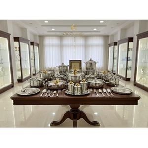 Beautiful Piece Hammered Stainless Steel Eco-Friendly Cooking <b>Pot</b> <b>Set</b> Casserole Handmade Stainless Steel Cover Customized Design - Product Image 4