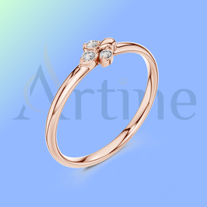 18K Handmade <b>Adjustable</b> <b>Ring</b> for Girls Fashion Style - Product Image 1