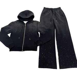 Chándal de Invierno Sublimado con Pedrería de Alta Calidad al por Mayor, Unisex, Hecho a Medida, 100% Algodón, Transpirable, Resistente al Viento, Color Sólido - Product Image 1