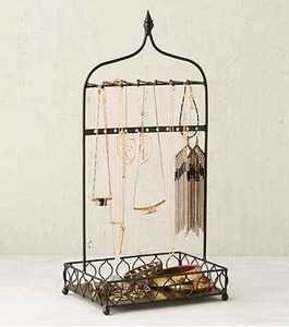 Support à bijoux en métal avec design rotatif et affichage multi-crochets, parfait pour organiser les bijoux sur le dessus de la table - Product Image 3