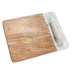 Planche à fromage rectangulaire en bois et plateau de service pour la cuisine à domicile pour le fromage et les apéritifs - Product Image 1