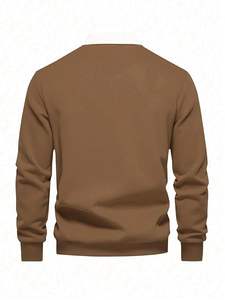 Sweat-shirt solide à demi-fermeture éclair pour hommes de grande taille pour hommes Sweat-shirt de haute qualité pour hommes en différentes couleurs - Product Image 4