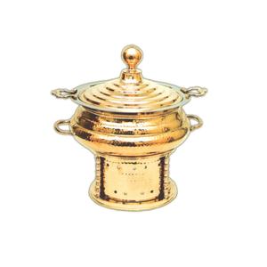 Brass Metal Rounded Chafing Dish With Handle <b>Buffet</b> Casseroles Serving Chafing Dish Gold Plated Finishing Chafing Dish - Product Image 5