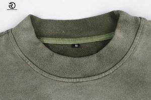 OEM 360g French Terry Die Dye Lavado con ácido de gran tamaño Sudaderas con capucha degradadas para hombres Cuello redondo Logotipo personalizado Cuello redondo - Product Image 3