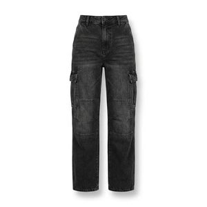 Low MOQ Womens Low Rise <b>Jeans</b> Womens Five Pocket Denim <b>Jeans</b> Womens Straight Leg <b>Jeans</b> For Retailers - Product Image 2