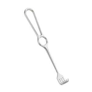 KOCHER รถดึงแผลพร้อมง่าม 220 มม. 8.34" 4 ง่ามกึ่งคมความลึก 16 มม. กว้าง 20 มม. ตะขอผิวรถดึงผ่าตัด - Product Image 5