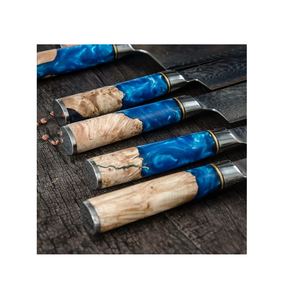 Manche de couteaux en bois et en résine le plus vendu avec des articles de cadeau d'événement polis à la main au coût le plus bas - Product Image 1