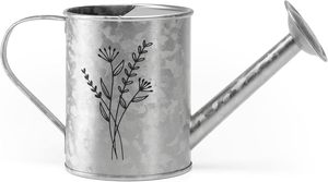 Regadera elegante de acero inoxidable de metal rústico con herramienta de jardín para el hogar galvanizada con pulgar - Product Image 3