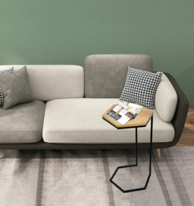 Top en bois avec cadre en métal Table de chevet décor à la maison meubles de chambre à coucher pour la maison utilisation de l'hôtel avec forme personnalisée table en métal - Product Image 5