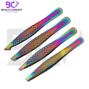 Pince à épiler inclinée en acier inoxydable, outil de précision durable pour les sourcils et l'élimination des poils incarnés du visage, unisexe pour femmes et hommes - Product Image 4