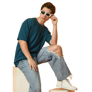 OEM de haute qualité T-shirt surdimensionné personnalisé pour hommes Col en O T-shirt vierge multicolore Créez votre propre design Idéal pour les looks décontractés - Product Image 4