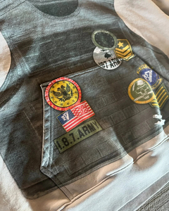 เสื้อฮู้ดดี้ทรงบ็อกซี่แบบครอป ผ้าเฟรนช์เทอร์รี่ 420 แกรม พิมพ์ลายกราฟิก ล้างสีแบบแอซิดวอช ทรงโอเวอร์ไซส์ สไตล์ดิสเทรส - Product Image 2