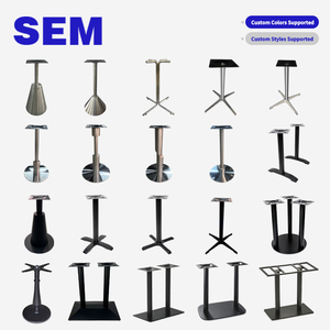Base de table en métal doré robuste anti-tremblement SEM pour restaurant, <span class=keywords><strong>cuisine</strong></span>, café - Pieds de meubles en acier inoxydable - Vente en gros - Product Image 3