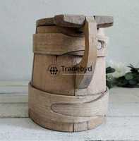 Taza de Madera Esencial para Camping, Estilo Clásico, Duradera, Reutilizable, Ecológica, con Asa Integrada, Regalo Empresarial, para Comida