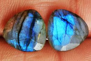 Pierre précieuse naturelle de labradorite 12x12x5 MM pour la fabrication de bijoux, taille trilobé, pierre ronde, éclat bleu vif, labradorite naturelle - Product Image 4