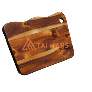 Tabla de cortar de madera de acacia reversible personalizada Tabla de servir de charcutería de madera de teca de bambú para cortar en la cocina - Product Image 1