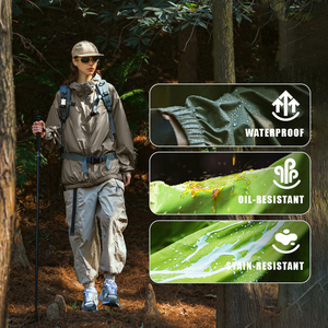 Veste coupe-vent pour homme, légère, imperméable, protection solaire UPF50+, à capuche, respirante, séchage rapide, style vêtements de travail - Product Image 3