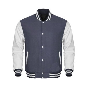 Chaqueta Universitaria de Béisbol para Hombre, Talla Grande, Estilo Letterman, Deportiva, con Materiales de Lana, Cuello Alto de Lona, para Invierno - Product Image 3