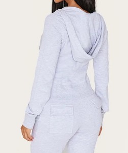 Sudaderas con capucha cómodas con cremallera para mujer, suaves, de alta calidad e ideales para ropa informal y actividades diarias, ajustadas, de manga larga, sólidas - Product Image 6