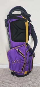 Premium Quality wholsale Omega Psi Phi fraternity Inc <b>GOLF</b> BAGS, OMEGA <b>GOLF</b> BAGS PURPLE AND OLD GOLD - Product Image 4
