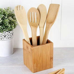 Natural Wooden Spatula <b>Set</b> for Cooking Eco-Friendly <b>Kitchen</b> <b>Utensils</b> | Heat Resistant Food-Grade Wooden Tools - Product Image 1