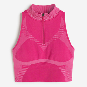 Diseño personalizado caliente de las mujeres Sujetador deportivo Yoga Sujetador deportivo Crop Tops Color sólido Gimnasio Entrenamiento - Product Image 4