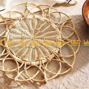 Artesanía hecha a mano 100% mantel de ratán Color Natural ecológico para decoración de mesa al por mayor en Vietnam - Product Image 3