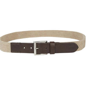 Cintura Casual da Uomo Club Room, Taglia Grande, Elastica, Beige con Fibbia in Acciaio, Cintura Tattica in Poliestere con Logo Stampato alla Moda - Product Image 3