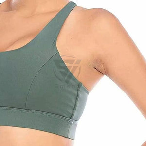 Wholesale Women's <b>Plus</b> <b>Size</b> High Elastic Sports Bra Fitness No Steel <b>Ring</b> Yoga Breathable Gathered Workout Crisscross Straps - Product Image 3