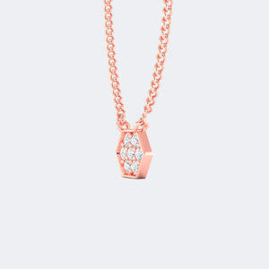 Collar con colgante hexagonal con bisel redondo de 0.20 quilates - Product Image 6