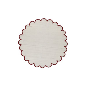 Tapis en laine tissée plate Alhambra ivoire, 10 mm d'épaisseur, couleur unie, rectangulaire, pour salon ou couloir, modèle ADWL-13198 - Product Image 1