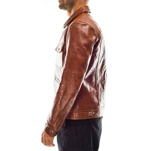 Veste en cuir de vachette en peau de mouton véritable sur mesure pour hommes et femmes luxe en relief pour les courses d'hiver moto motard - Product Image 4