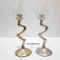 Preisgünstiges Blattmuster-Design Vergoldetes Beton-Kerzenglas mit Klarem Glas-Kerzenhalter im Königlichen Stil