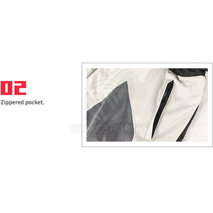 Pantalon de moto pour homme coupe-vent respirant écologique léger en Cordura/Polyester avec protections aux genoux et empiècements extensibles haute performance - Product Image 3