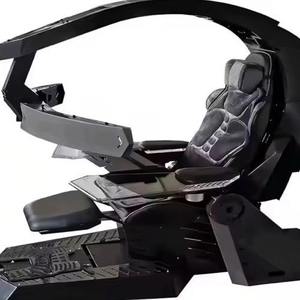 Station de travail multi-écrans de qualité supérieure, poste de travail de bureau, cockpit de jeu, chaise de jeu vidéo, table d'ordinateur - Product Image 1