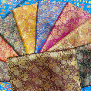 Luxury 100% Silk Jamawar Resham Brocade Elegant Jacquard Woven Textile with Intricate Patterns for Sherwanis Lehengas Home Decor - Product Image 1