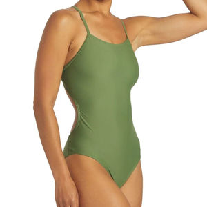 Maillot de bain une pièce push-up dos nu pour femme, qualité professionnelle, effet ventre plat, logo personnalisable sur le devant, vente en gros - Product Image 2