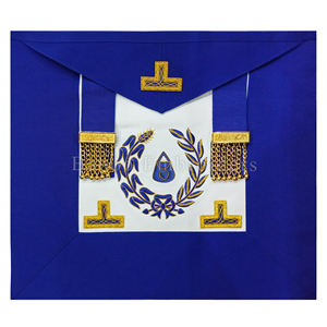 Masonic regalia CRAFT Grand undress apron สำหรับ chaplain ปักโลโก้มือและสามระดับ - Product Image 6