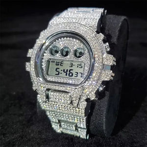 Nuevo Reloj de Lujo Multifunción con Diamantes de Moissanita, Marca de Lujo Digital, Reloj de Oro de 18K para Hombre, Estilo Hip Hop, Relojes con Incrustaciones de Diamantes - Product Image 2