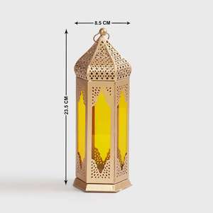 Metal <b>Lantern</b> in <b>Gold</b> Coated Finished New Metal <b>Lantern</b> in Wholesale Price Latest Candle Votive New Metal <b>Lantern</b> - Product Image 3