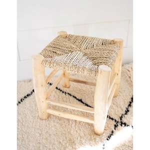 Taburete marroquí hecho a mano, puf otomano, cojín decorativo bohemio, reposapiés tradicional bereber, muebles para la sala de estar. - Product Image 1