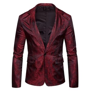 Toute la saison Style Casual Slim Fit Suit Jacket style unisexe Blazers Hommes Manteau Tissu imprimé vecteur longueur régulière Manteau Hommes Blazer - Product Image 5